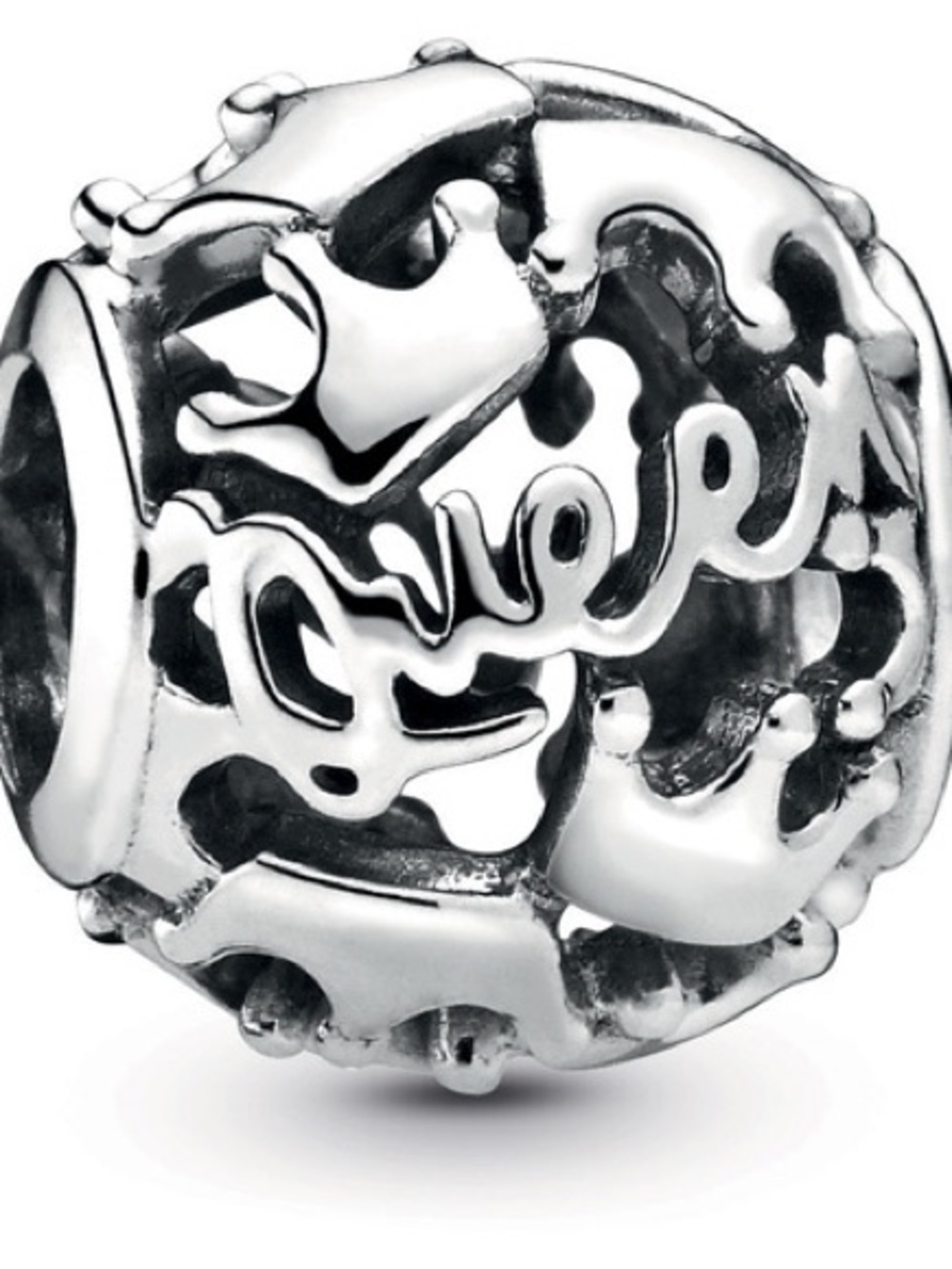 Sterling Silver ‘Queen’ Filigree Charm Bead